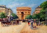 Georges Stein Canvas Paintings - A Sunny Day In Paris